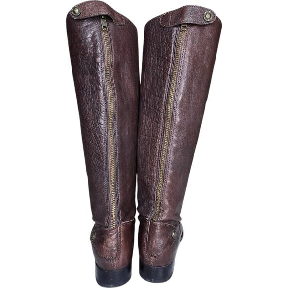 Frye Melissa Back Zip Button Boots‎ Dark Brown Size 6B - Picture 5 of 15